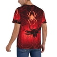 thumbnail image 2 of Lsque Black Spider Web With Spiders Pattern Mens Polo Golf Shirts Funny Graphics Shorts Sleeve Button Shirts Baseball T-shirt-Large, 2 of 7