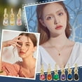 thumbnail image 5 of 27 dijes de piedra natal chapados en oro real de 18 quilates, 9 colores, mini dijes de circonita cúbica para hacer joyas, colgantes de piedra natal en forma de lágrima con ganchos de salto., 5 of 5