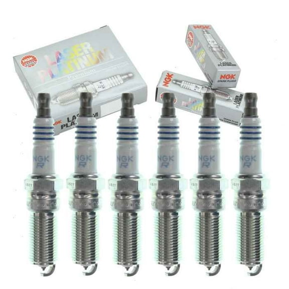 6 pc NGK Laser Platinum Spark Plugs compatible with Buick Enclave 3.6L V6 2008-2017