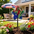 thumbnail image 5 of Eolstice 4th of July Star Shaped Artificial Topiary, UV Resistant Boxwood Potted Plant, Decorative Red Blue Anniversary Merchandise for Front Door Outdoor Garden Decor, 5 of 9