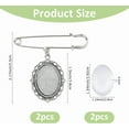 thumbnail image 2 of 2Pcs Wedding Bouquet Photo Charms DIY Pin Brooch Making Kit Bridal Brooches Pins Silver Wedding Bouquet Picture Frame Charms with Fairy Pendants for Bridal Decorations, 2 of 6