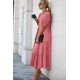 thumbnail image 5 of Vestido PRETTYGARDEN Boho Floral Midi con Mangas Abullonadas Rojo M, 5 of 8