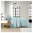 thumbnail image 6 of 3-Piece 100% Cotton Oversized Bedspread Lightweight Quilt Coverlet Embroidery Farmhouse Bedding Set (TW Mint Green Blue, Queen (100"x106")), 6 of 9