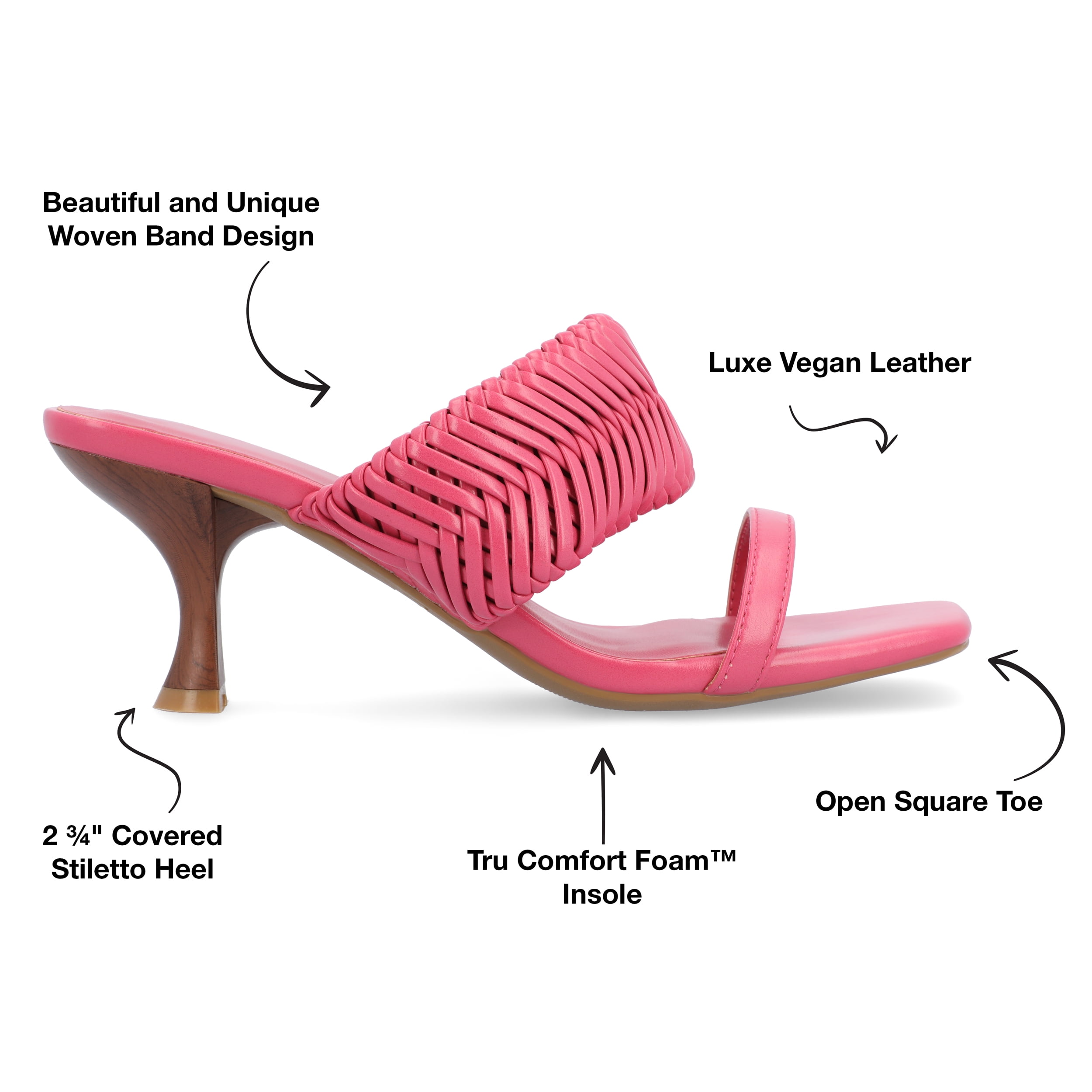 Journee Womens Monyka Woven Slip On Sandals