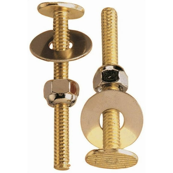 Plumb Pak PP835-17 0.31 in. Brass Plated Toilet Bolt Set