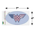 thumbnail image 4 of Wonder Woman USA American Flag Logo Automotive Car Refrigerator Locker Vinyl Euro Oval Magnet, 4 of 5