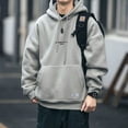 thumbnail image 2 of Sudadera con capucha para hombre, color blanco roto liso, ofertas al por mayor, sudaderas con capucha, otoño e invierno, ropa masculina de lujo Y2k Vintage Emo, 2 of 5