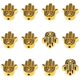 thumbnail image 1 of 100 cuentas de mano de Hamsa de aleación tibetana, cuentas de mano de Miriam doradas, espaciadores de joyería de mano de Fátima, cuentas espaciadoras sueltas de metal., 1 of 6