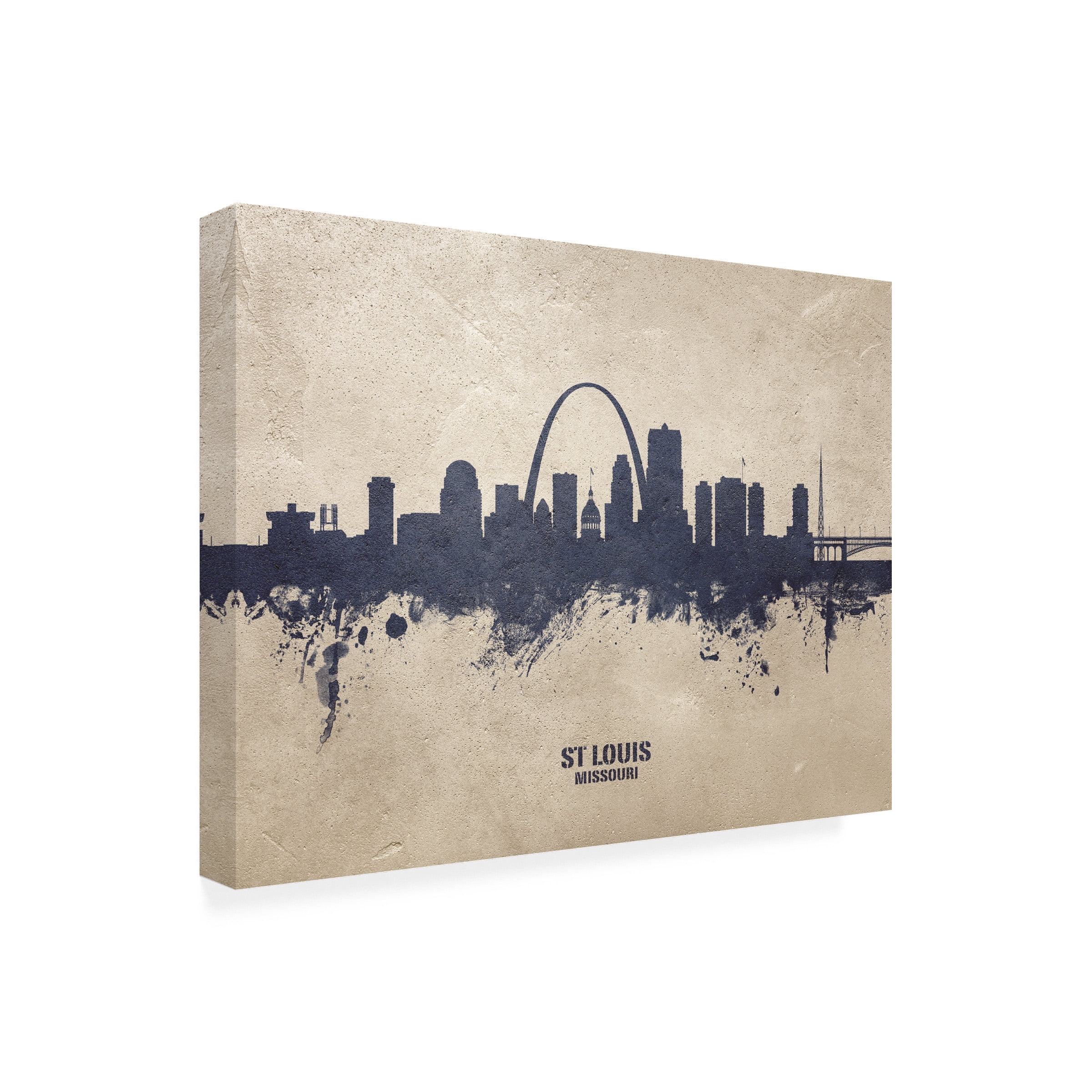 Michael Tompsett 'St Louis Missouri Skyline Concrete' Canvas Art