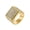 Gold, variant on PAURO Men's Stainless Steel Hip Hop Round Cubic Zirconia Micro Pave Wedding Band Ring Silver Size 11