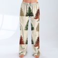 thumbnail image 2 of Women's Fashion Loose Christmas Print Casual Pants with Drawstring Elastic Waist, Comfortable Sleepwear and Loungewear Trousers for Home,Khaki,L, 2 of 6