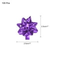 thumbnail image 2 of Mini Star Gift Bows Small Metallic Christmas Bows for Gift Wrapping Presents Birthday Wedding, Self Adhesive Purple, 2 of 7