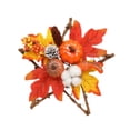 thumbnail image 4 of Elodie Halloween Wreath Artificial Pumpkin Maple Leaf Wreath Decorative Realistic Front 25cm, 4 of 8