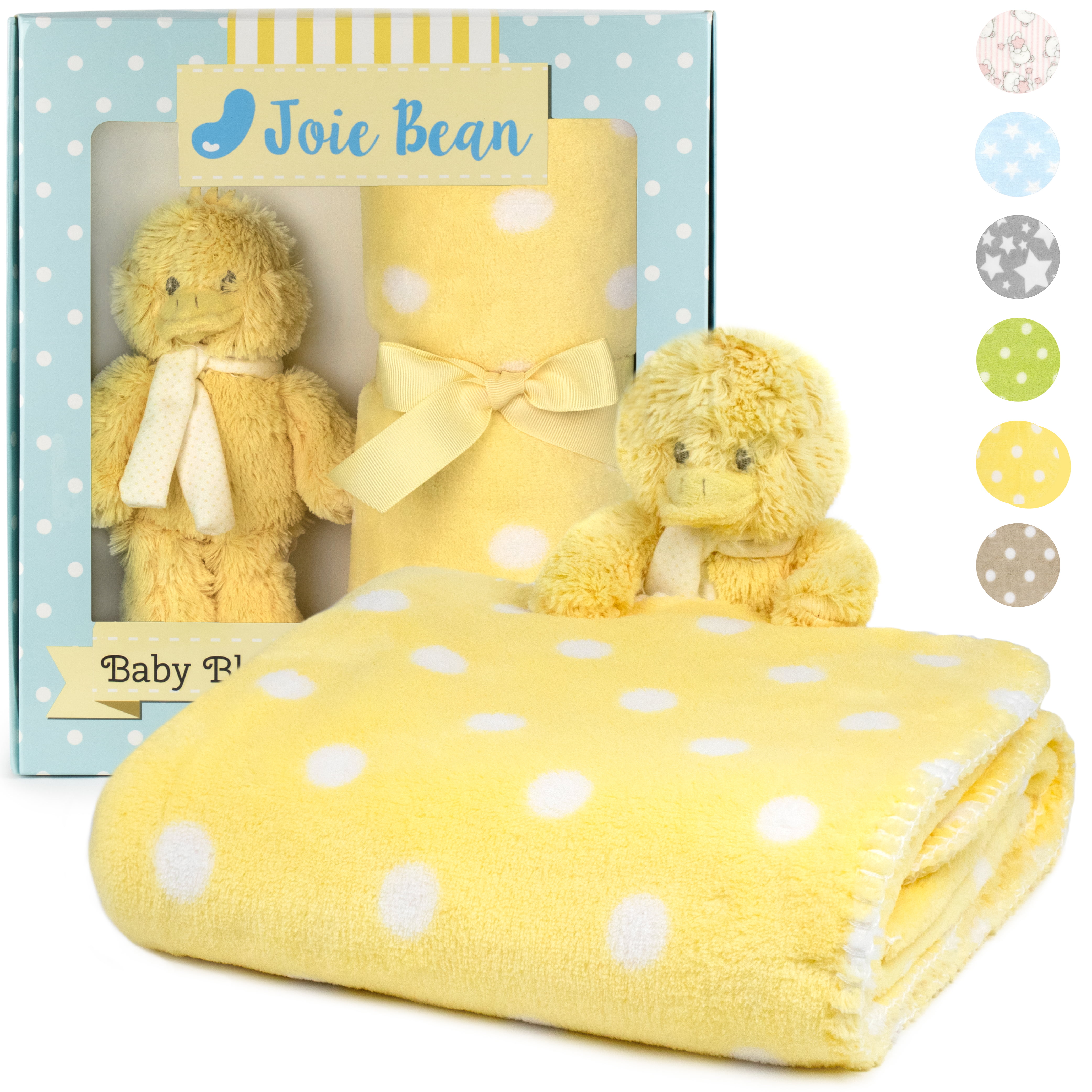 Baby Security Blanket Set with Plush Animal Soft Plush Fleece Baby Shower Gift 