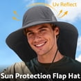 thumbnail image 3 of Minzimin Sun Fishing Hats with Neck Flap for Men Women UV Sun Protection Bucket Hat 1Pack, 3 of 7
