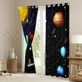 thumbnail image 3 of Solar System Blackout Curtains Outer Space Curtains Universe Themed Window Curtains Universe Galaxy Curtains Planet Starry Sky Bedroom Curtains,2 Panels 52"Wx84"L, 3 of 5