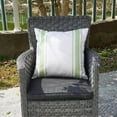 thumbnail image 3 of Outdoor Pillow Covers Waterproof 18x18 Set of 2 Decorative Linen Throw Pillow Cover Beige and Green Striped Outdoor Pillows for Patio Furniture, 3 of 6