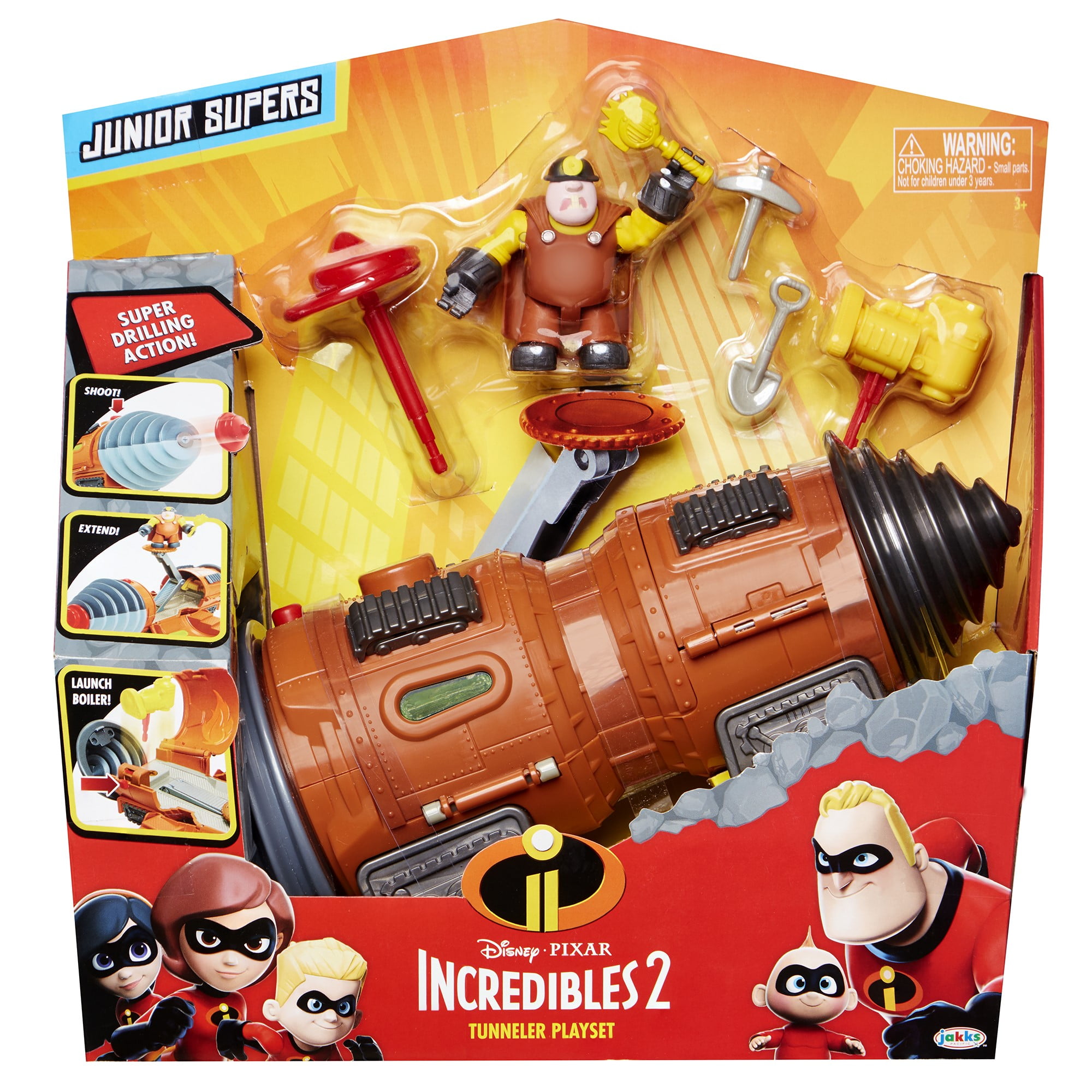 Disney Pixar Incredibles 2 Underminer 4 Inch With Microphone Jakks Pacific for sale online