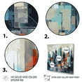 thumbnail image 3 of Designart "Green And Grey City In Simplicity" Minimalims City Wall Decor, 3 of 5