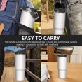 thumbnail image 7 of Modern 30oz Handheld Travel Tumbler with Handle – Double Wall Stainless Steel Insulated Cup, Flip Straw Lid, Leak-Proof & BPA-Free for Hot and Cold Drinks – Durable Coffee & Juice Mug White, 7 of 7