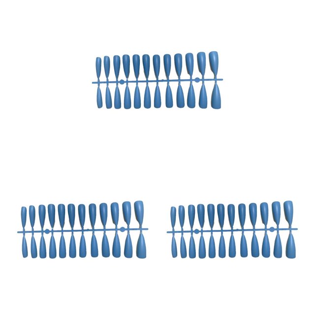Tabletas para mejorar las uñas Vogacara Textura esmerilada Cobertura completa Puntas de manicura JM-04 Azul claro