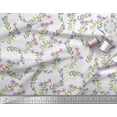 thumbnail image 2 of Soimoi Silk Fabric Dot,Leaves & Floral Print Sewing Fabric Yard 42 Inch Wide, 2 of 3