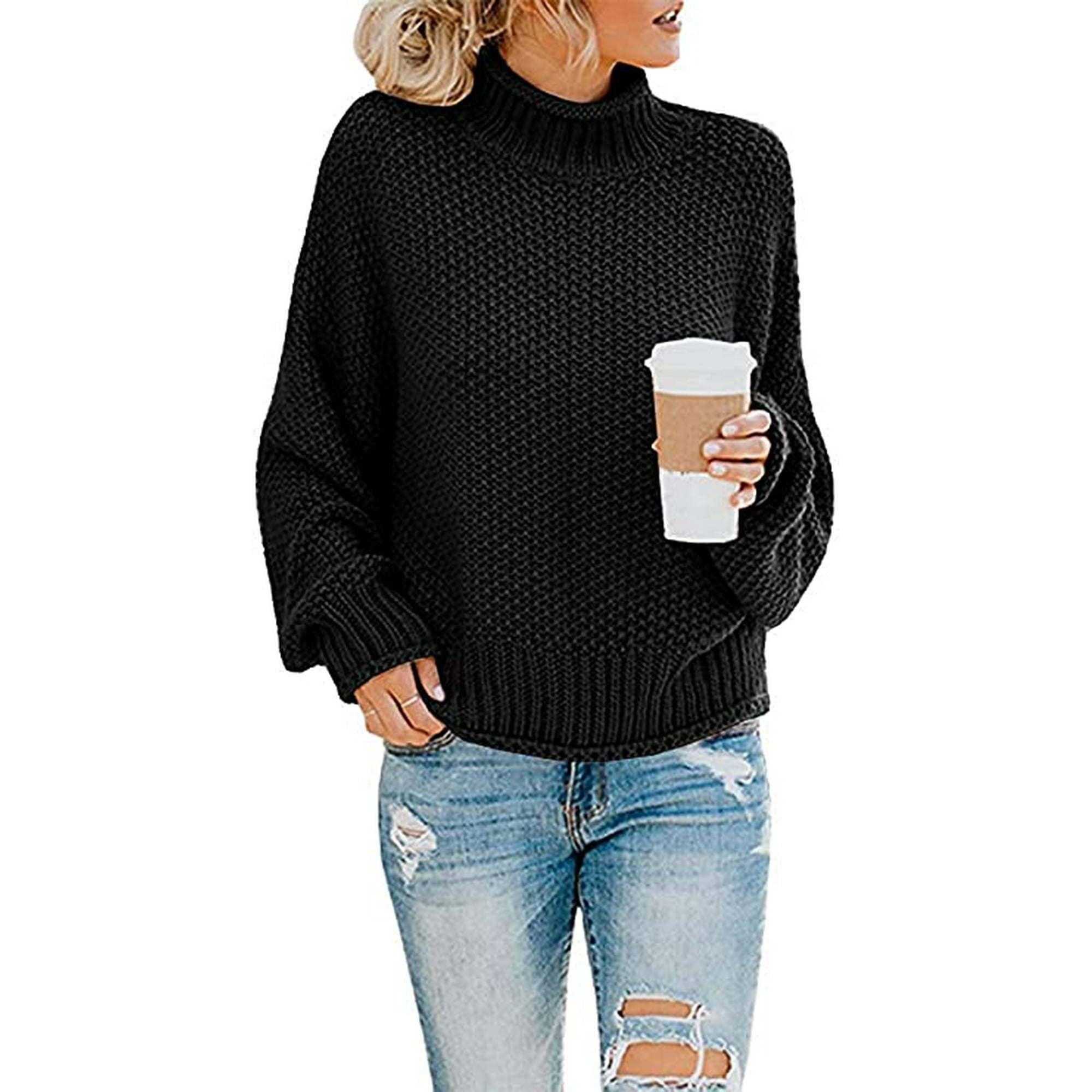 Sweater Women Elegant Winter Turtleneck Sweater Knitted Sweater