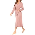 thumbnail image 4 of Avidlove Women's Kimono Robes Long Knit Batherobe Lightweight Soft Bath Shower Robe Long Sleeve Ladies Loungewear Bride Spa Robe, 4 of 8