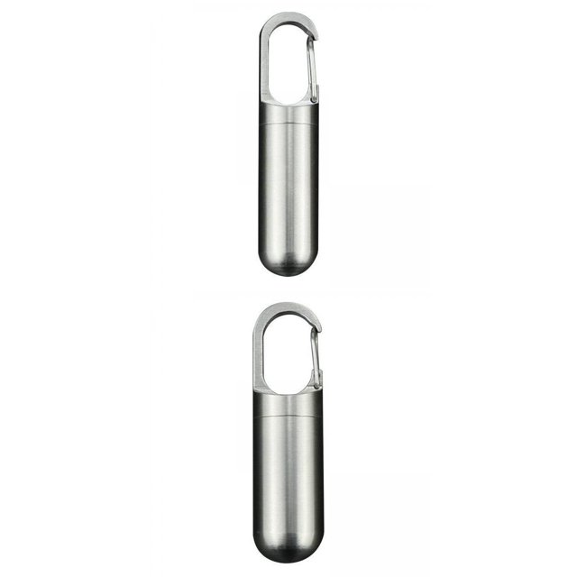 Mini pastillero Baoblaze acero inoxidable 2 uds organizador de pastillas resistente para monedero organizador de casos