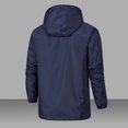 thumbnail image 4 of WTOBBY Women's Loose Casual Solid Color Windproof Waterproof Jacket for Outdoor Sports, Perfect for Fashionable and Relaxed Everyday Wear,Dark Blue L, 4 of 7