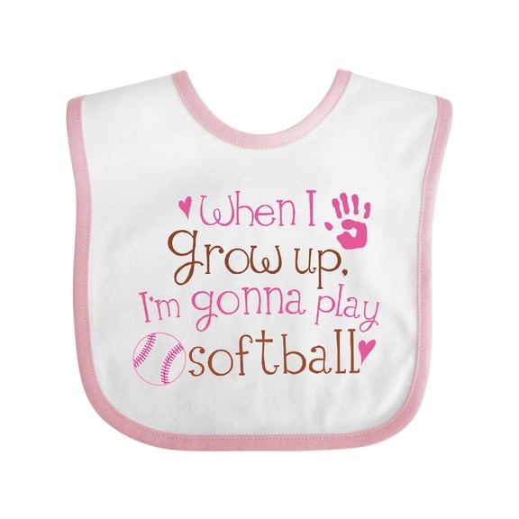 Inktastic Future Softball Player Girls Girls Baby Bib
