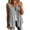 *Gray, variant on VBVC Women's V Neck Lace Trim Button Down Top , Ladies' Loose Fit Sleeveless Tunic Blouse , Summer Casual Elegant Work Shirt For Women,Blue,S-3XL