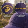 thumbnail image 5 of 250th Anniversary Cap Vintage Washed Embroidered USMC Hat 250 Years of Honor Adjustable Patriotic Baseball Cap, 5 of 5