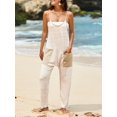 thumbnail image 2 of Monos Tankaneo para mujer, verano, playa, cuello en V, a rayas, 2 of 7