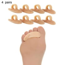 4Pairs Gel Hammer Toe Crest Cushions, Corrector Crests Relieve Foot Pain, Pressure, Discomfort, One Loop Design Hammertoe Gel Support Pads, Flexible Silicone Comfor ( Nude)