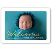 5x7 Premium Gold Foil Stamped Round Photo Card Stock 110 lb with Return Address Printing - Tier 2