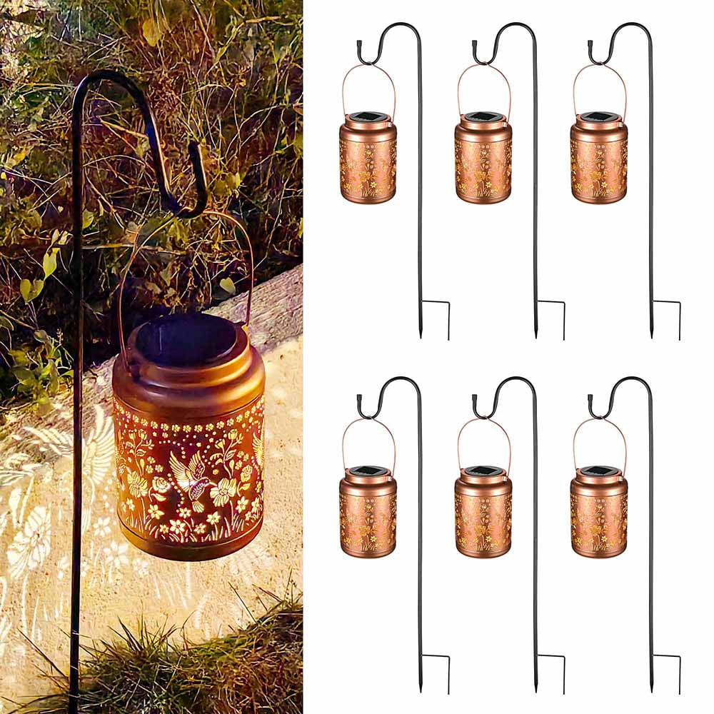 Outdoor Solar Lanterns Waterproof 2ct/pk, Hummingbird 2ct/pk