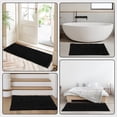 thumbnail image 4 of Yujoon Super Soft Chenille Bathroom Rug Non-Slip Absorbent Machine Washable Bath Mat, 24"x36", Black, 4 of 8