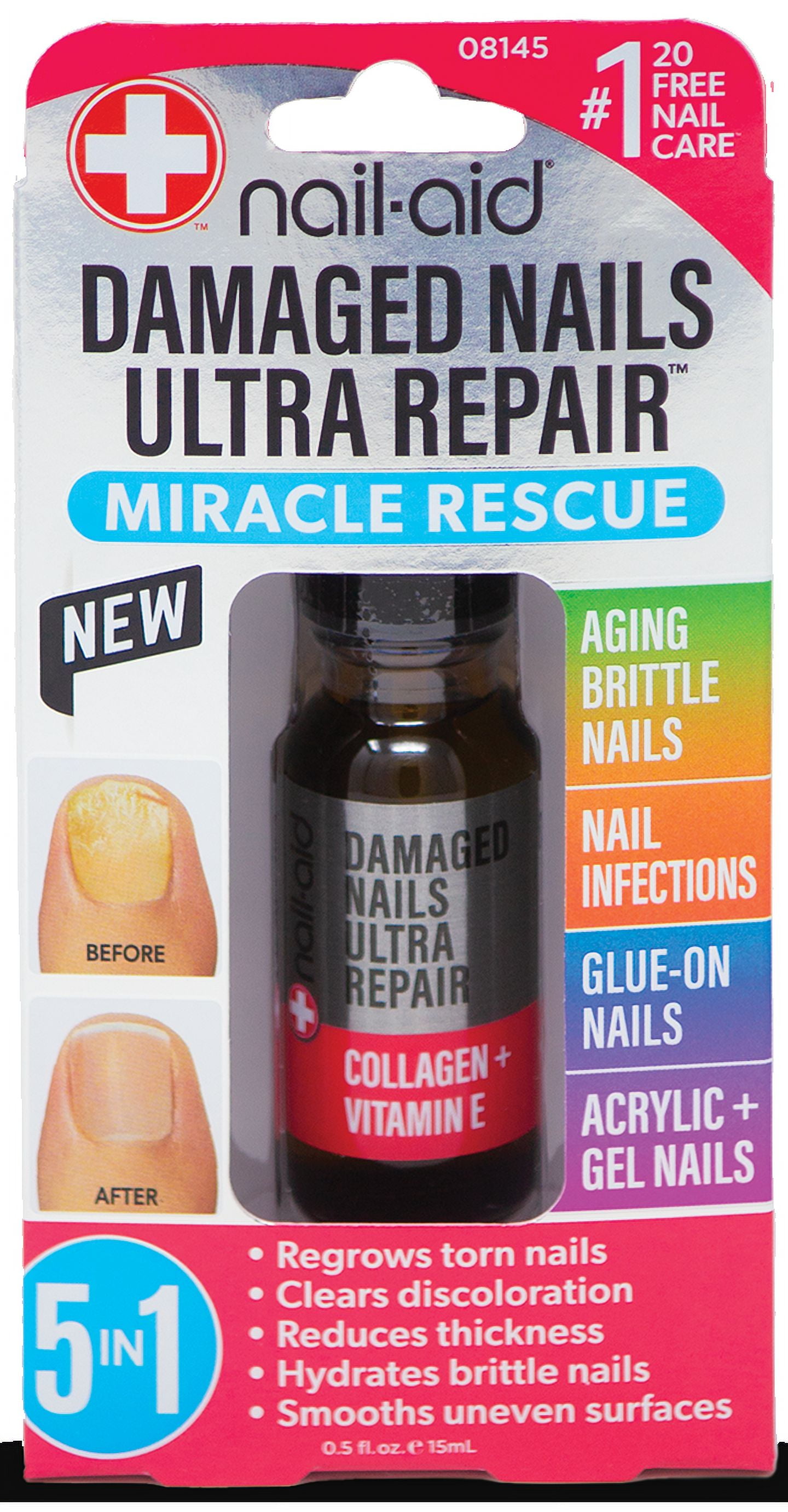 Nail-Aid - 5-in-1 Damaged Nails Multi-Repair for Fingernails or Toenails