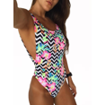 thumbnail image 1 of Traje De BañO Para Mujer Sin Espalda Colorido Estampado Cuello Redondo Traje De BañO XBTCLXEBCO Multicolor;XL, 1 of 2