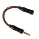thumbnail image 2 of Cable de sonido de 2,5 mm a 3,5 mm hembra a macho Núcleo de cobre y cristal único Conector chapado en oro Cable adaptador de auriculares 5,5 pulgadas Bronce, 2 of 5