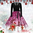thumbnail image 1 of WILLBEST Asiago Robe pour Femme à Col Rond à Manches Longues Imprimée Vintage Robe S Robe de Bal Robe de Fête Noël, 1 of 3