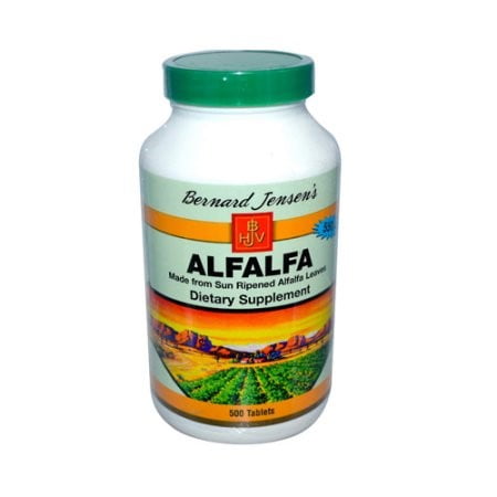 Leaf 1000 Mg 500 Tabs - Bernard Jensen Alfalfa Leaf Tablets - 550 mg - 500 Tablets