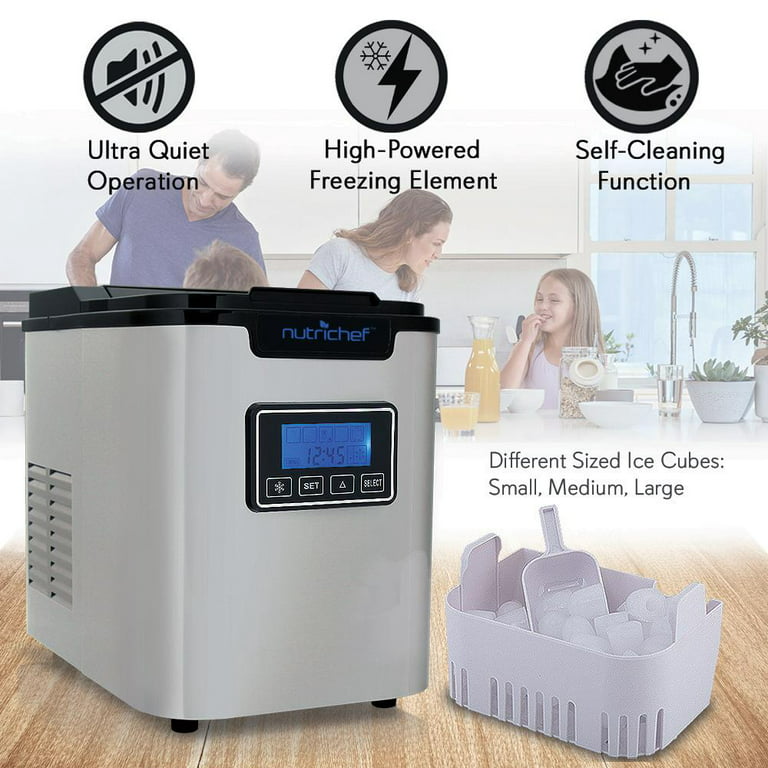  Elite Gourmet Ice Makers, 1.5 Pint, EIM-700BR: Home
