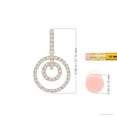 thumbnail image 2 of ANGARA Lab Grown Diamond Double Circle Drop Earrings for Women in 14K Rose Gold (Size-1.1mm| Color-F-G| Clarity-VS) | April Birthstone, Anniversary Jewelry Gift for Women | Lab-Grown Diamond Earrings, 2 of 5
