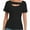 Black, variant on Women's Fashion Clothes One Piece Cutout Tops Short Sleeve Knit Slim Fitted Shirts Tee Tshirts