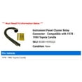 thumbnail image 2 of Instrument Panel Cluster Relay Connector - Compatible with 1978 - 1980 Toyota Corolla 1979, 2 of 2