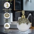 thumbnail image 5 of Decozen Gifts for Mom - Premium Frosted Glass Lotion Dispenser for Mother's Day Gifts, Bathroom Decor, Soap Dispenser, Glass Pump Bottle, Liquid Hand Soap Bottle - Mothers Day Decor, 5 of 8