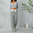 thumbnail image 2 of Liacowi Women Juniors Cargo Pants Baggy Hippie Drawstring High Rise Harajuku Trousers Tie Waisted Casual Lightweight Joggers Streetwear, 2 of 9