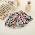 thumbnail image 3 of GYRATEDREAM Toddler Girls' Skorts Floral Tie Dye Pleated Skirt-Like Shorts Wide-Leg Flowy Skorts Kids Summer Clothes Kids Scooter Skirts for 90CM, 3 of 6